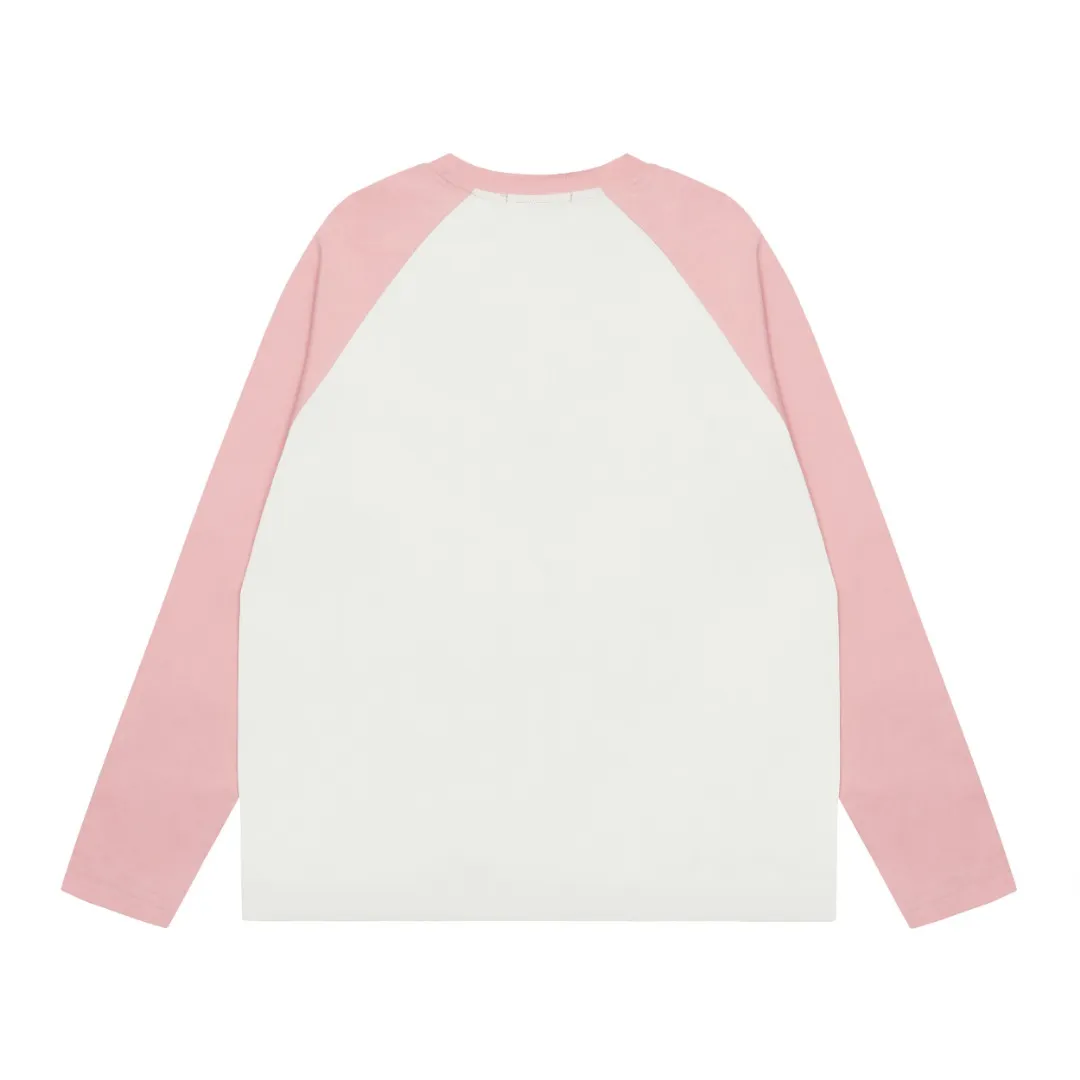 "Classic long sleeves" vivienne west wood Vivienne Saturn classic versatile raglan long sleeves Simple and fashionable, highly practical to wear inside and outside 2024's top hot style No need to say more, go straight to the details, full series of correct accessories, every detail is completely restored, and can be filled directly. Size: S M L Color: white and black, white pink, navy gray